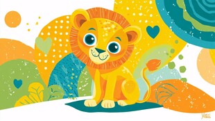 可爱小狮子的多彩世界