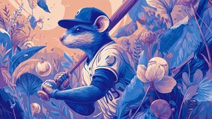 鼠棒球手置身奇幻植物间