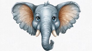 可爱卡通大象头像