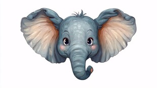 可爱卡通小象头像