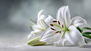 纯洁白百合 优雅绽放