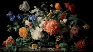 古典花卉静物插花艺术