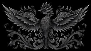 凤凰图腾 精致暗黑系纹饰
