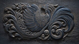 凤凰浮雕 古典艺术之美