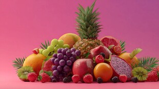 缤纷多彩水果堆叠造型