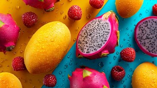 多彩鲜果拼盘 视觉盛宴