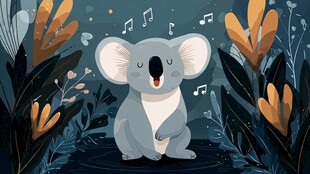 考拉欢唱于奇幻植物间