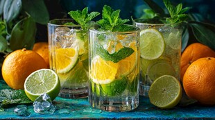 清凉柑橘薄荷冰饮赏味