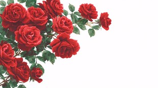 娇艳红玫瑰 绽放浪漫气息