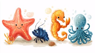 可爱海洋生物大集合