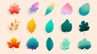 多彩叶片素材集合
