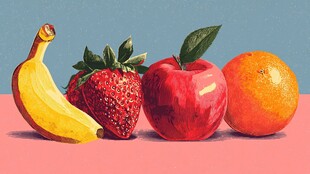 缤纷水果静物画