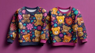 可爱小熊印花儿童卫衣