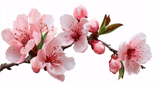 粉嫩桃花枝 尽显春日烂漫