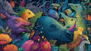 奇幻多彩的动物花卉世界