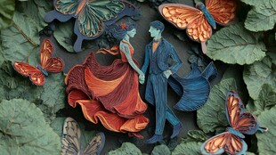 蝶中情侣共舞梦幻场景