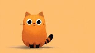 可爱橘猫插画形象