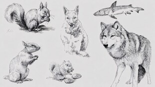 动物素描集合