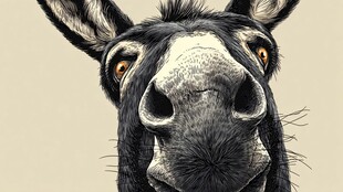 呆萌驴子大特写