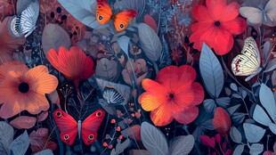 繁花蝶影 梦幻自然景致