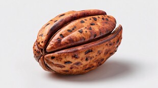 独特外观的褐色山核桃