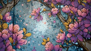 梦幻繁花绽放的唯美景致