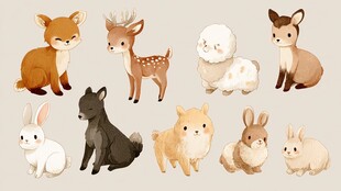 可爱萌趣小动物集合