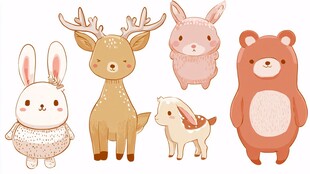 可爱卡通小动物集合