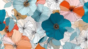 多彩花卉图案背景