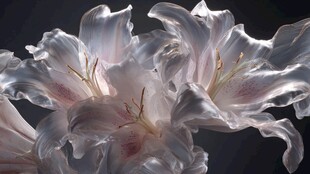 梦幻透明百合花绽放