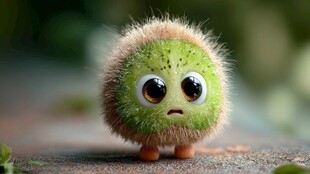 悲伤毛茸茸小怪物