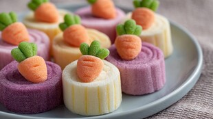 可爱胡萝卜造型糕点