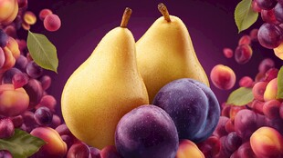 梨与李子等多彩水果集合