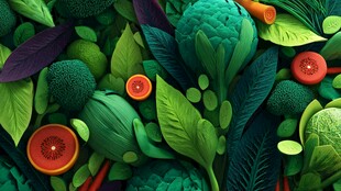 缤纷蔬菜的生机视觉盛宴