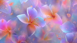 梦幻绚烂花朵背景图