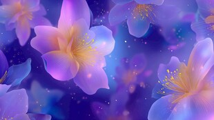 梦幻紫蓝花卉背景图
