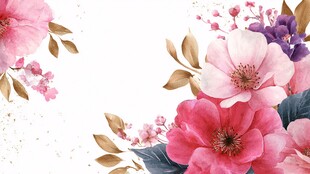 水彩花卉装饰图案