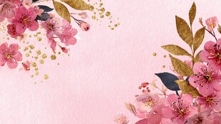 粉色花卉背景图 浪漫唯美