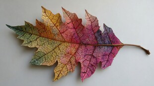 五彩斑斓秋叶展现自然之美