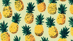 手绘菠萝图案背景纹理