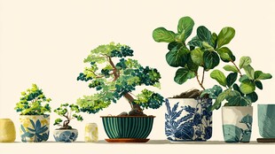 精致盆栽组合 装点生活美学