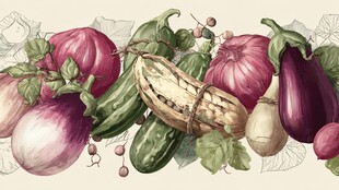 手绘多彩蔬菜组合