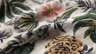 花卉豹纹图案精美布料