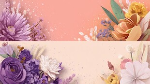 多彩花卉装饰背景图