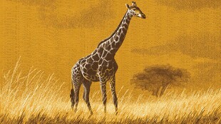 草原上的长颈鹿