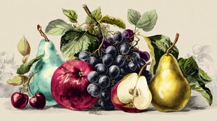 缤纷水果静物绘