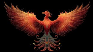 火焰凤凰展翅高飞