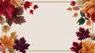 秋季枫叶装饰边框背景图