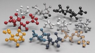 多彩分子结构模型展示