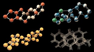 多彩分子结构模型展示